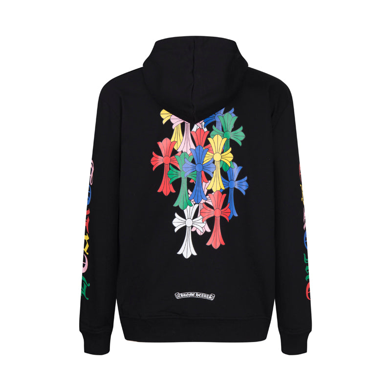 Chrome Hearts Multi Color Cross Cemetery Zip Up Hoodie 5010