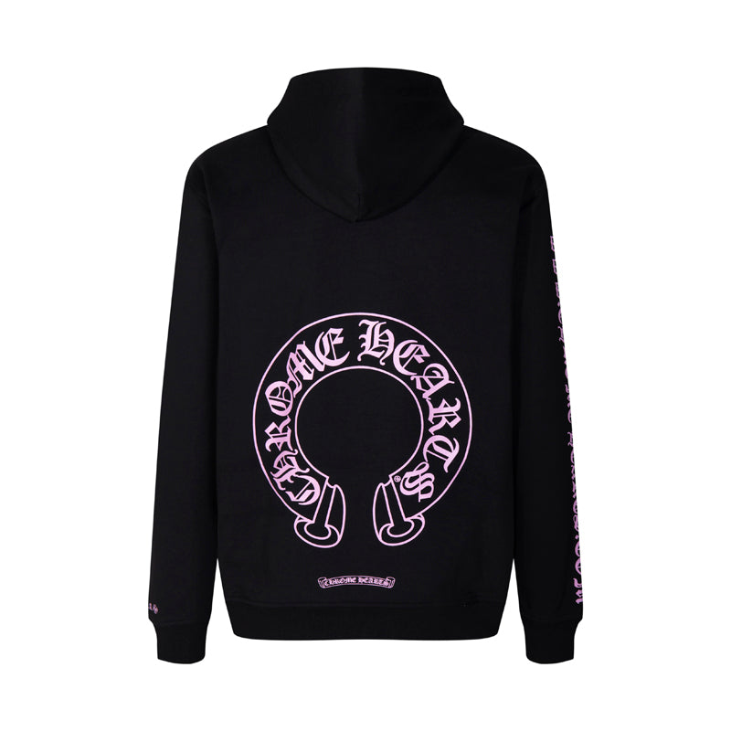 Chrome Hearts  Purple Horseshoe Logo Hoodie 7026