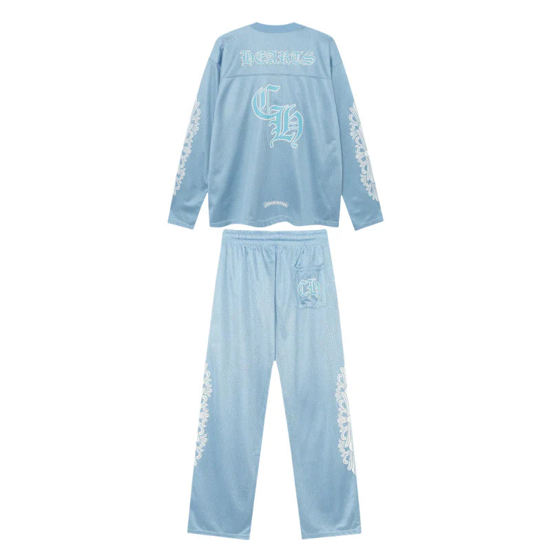 Chrome Hearts Mattyboy graffiti red mesh track pants 9997