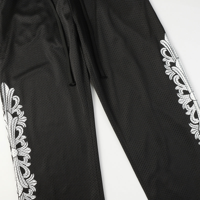 Chrome Hearts Mattyboy graffiti red mesh track pants 9997
