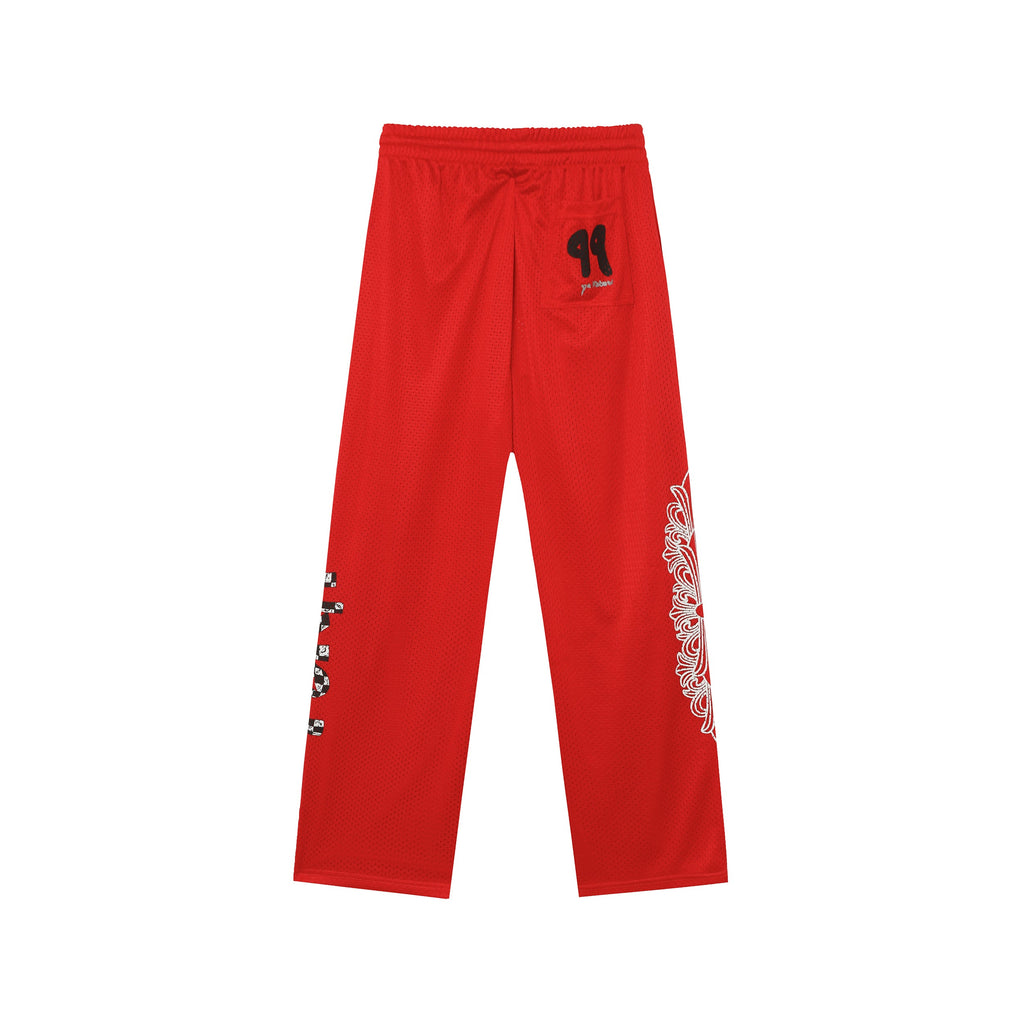 Chrome Hearts Mattyboy graffiti red mesh track pants 9997