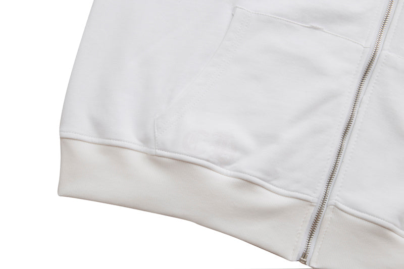 Chrome Hearts Horseshoe Floral Sleeve Zip Up Hoodie 5001