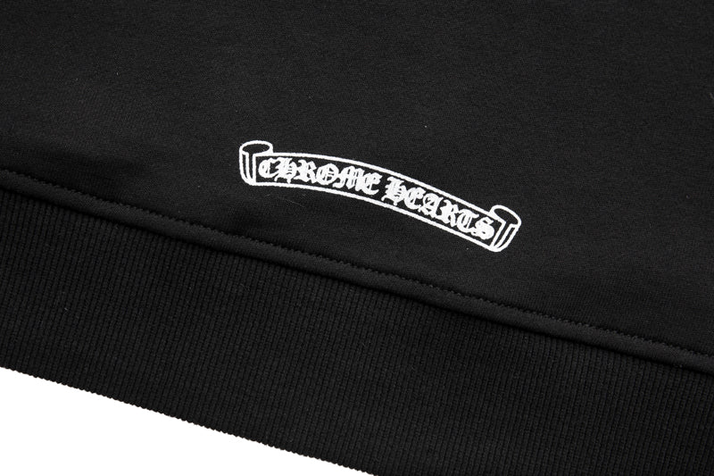 Chrome Hearts Horseshoe Floral Sleeve Zip Up Hoodie 5001