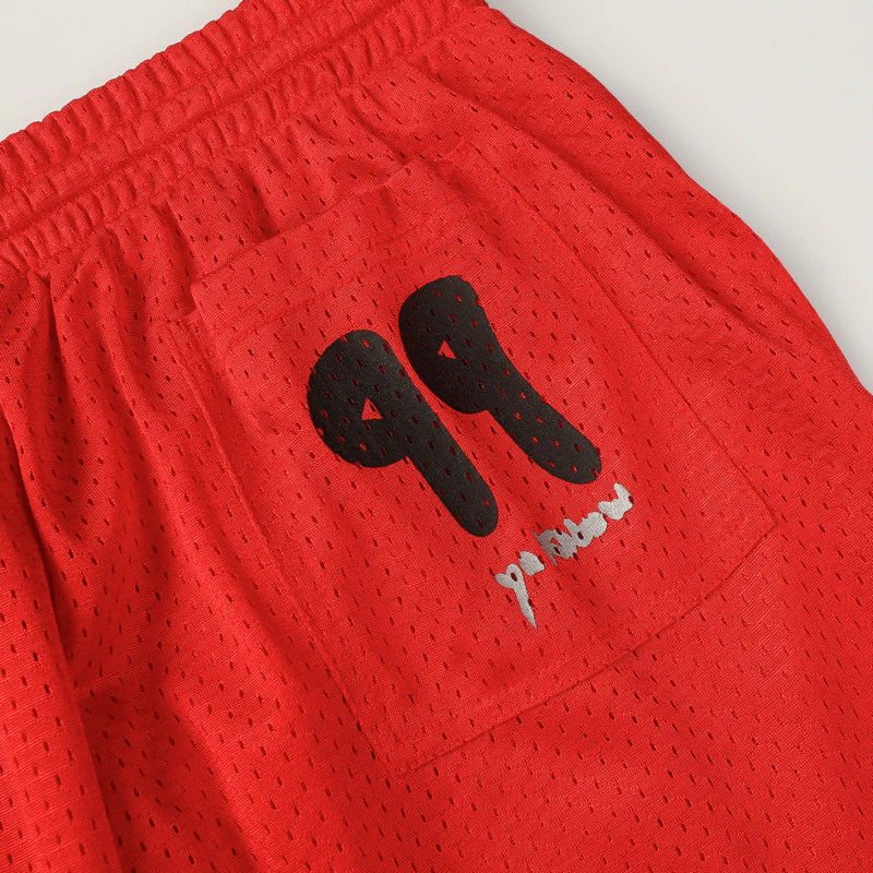 Chrome Hearts Mattyboy graffiti red mesh track pants 9997