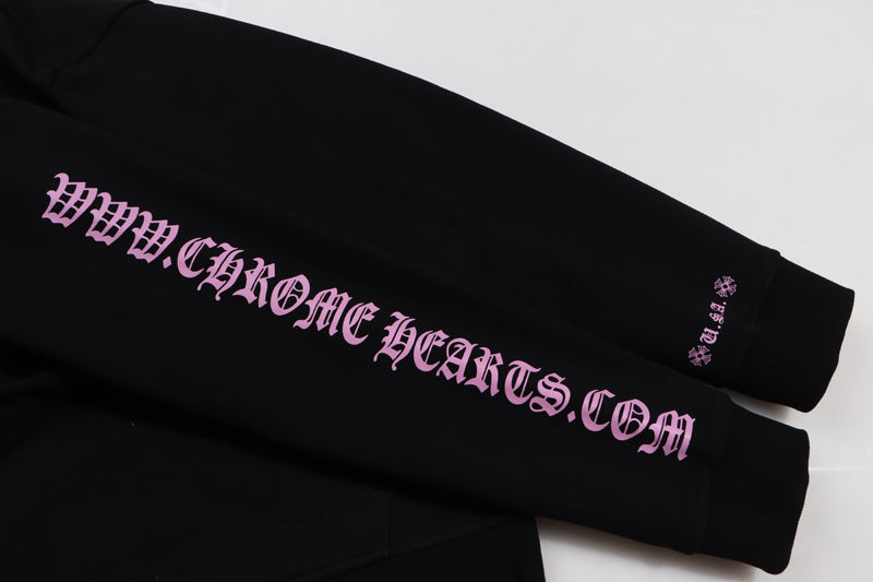 Chrome Hearts  Purple Horseshoe Logo Hoodie 7026