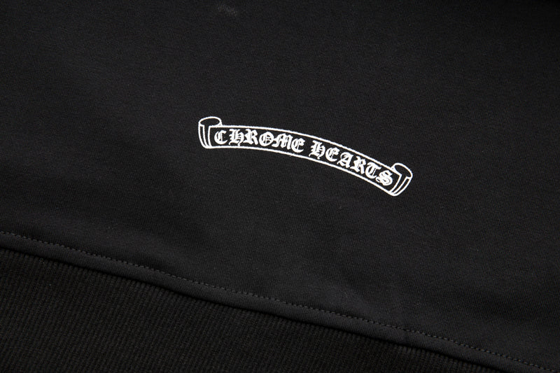 Chrome Hearts  Red Horseshoe Logo Zip Up Hoodie 5005